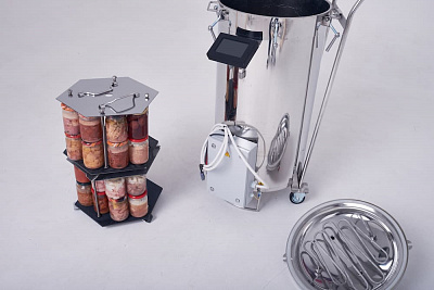 Автоматический автоклав "Фермер Мультиконсерва" 125 л, с сенторным ЭБУ, с кассетами